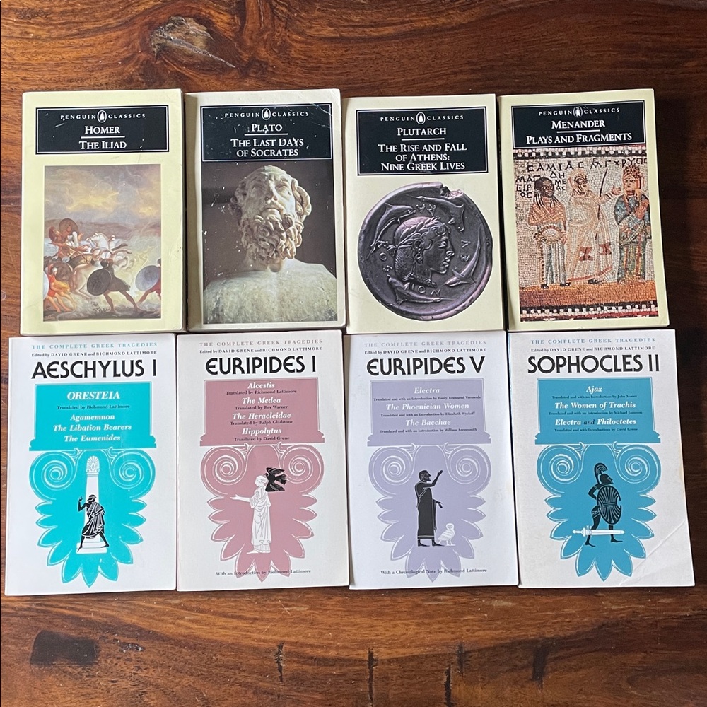 8 Penguin Classics + U of Chicago Softcover Books on Ancient Greek Antiquities